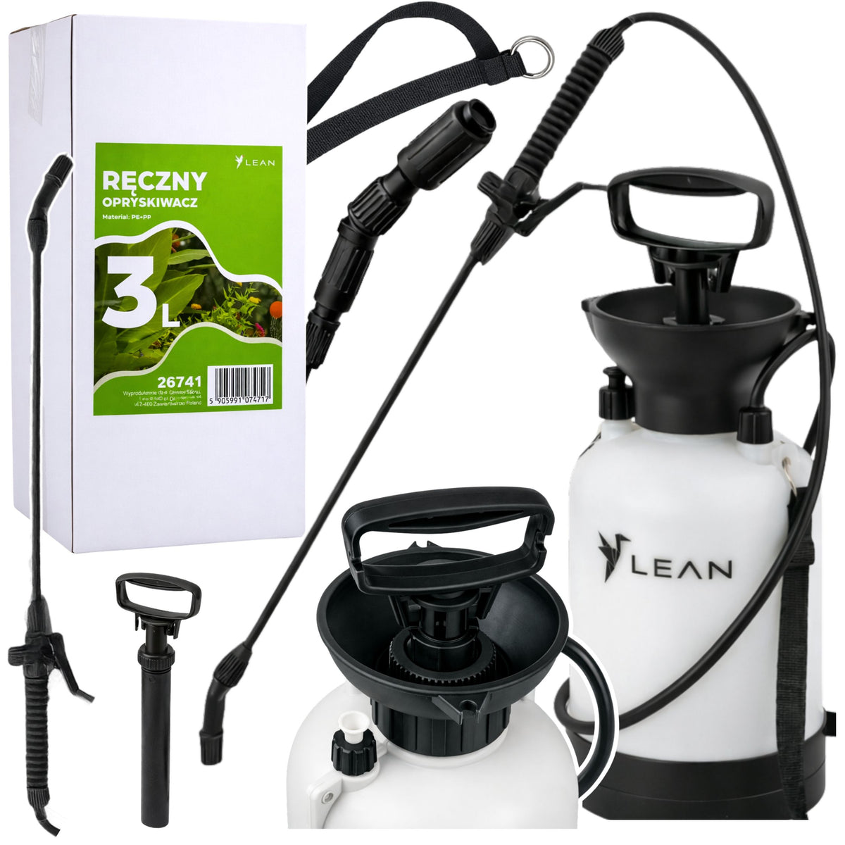 Manual Pressure Sprayer For Watering Fertilizing Spraying Lean 3l