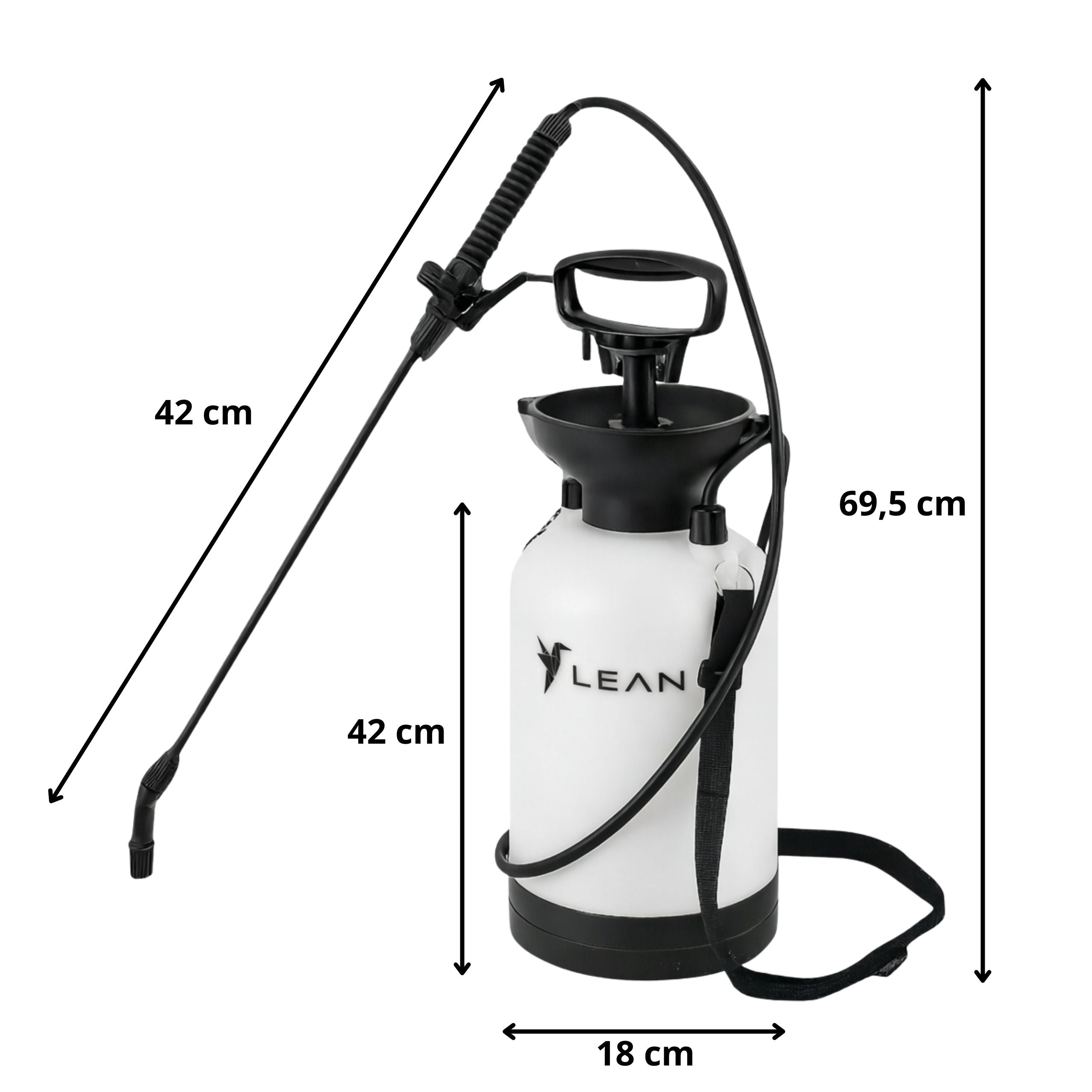 Manual Pressure Sprayer For Watering Fertilizing Spraying Lean 5l