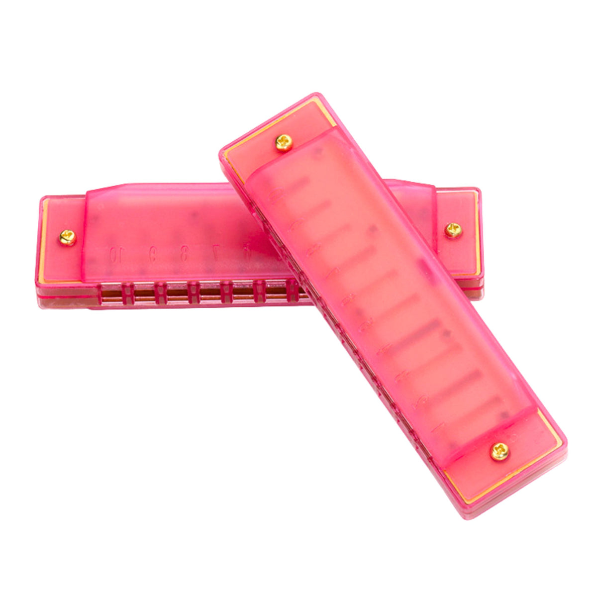 10-hole Harmonica For Beginners Pink Case