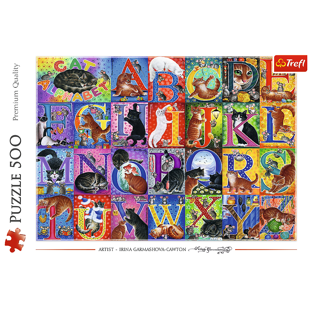 Puzzle - 500 - Cat Alphabet Trefl 37527