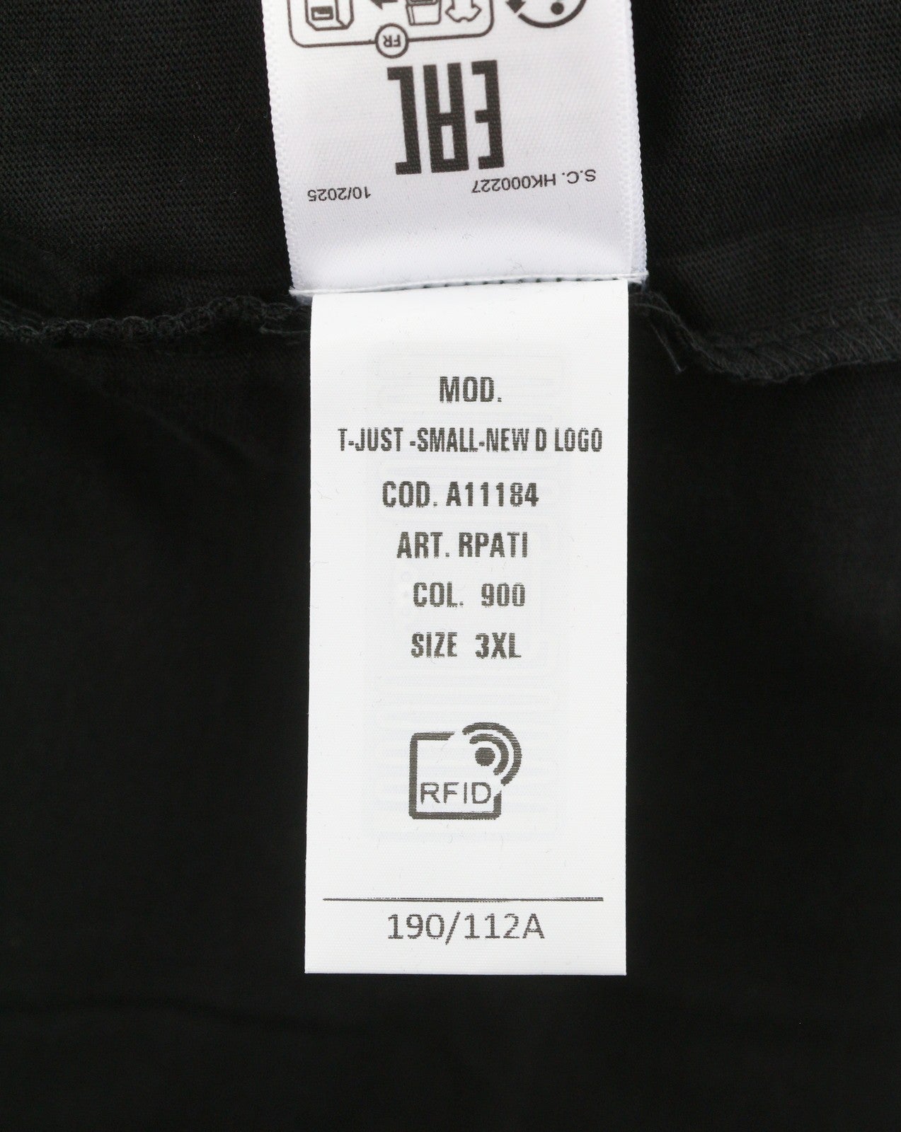 Diesel T-just-small-new D Logo Men T-shirtblack Cotton Tricot Short Sleeve