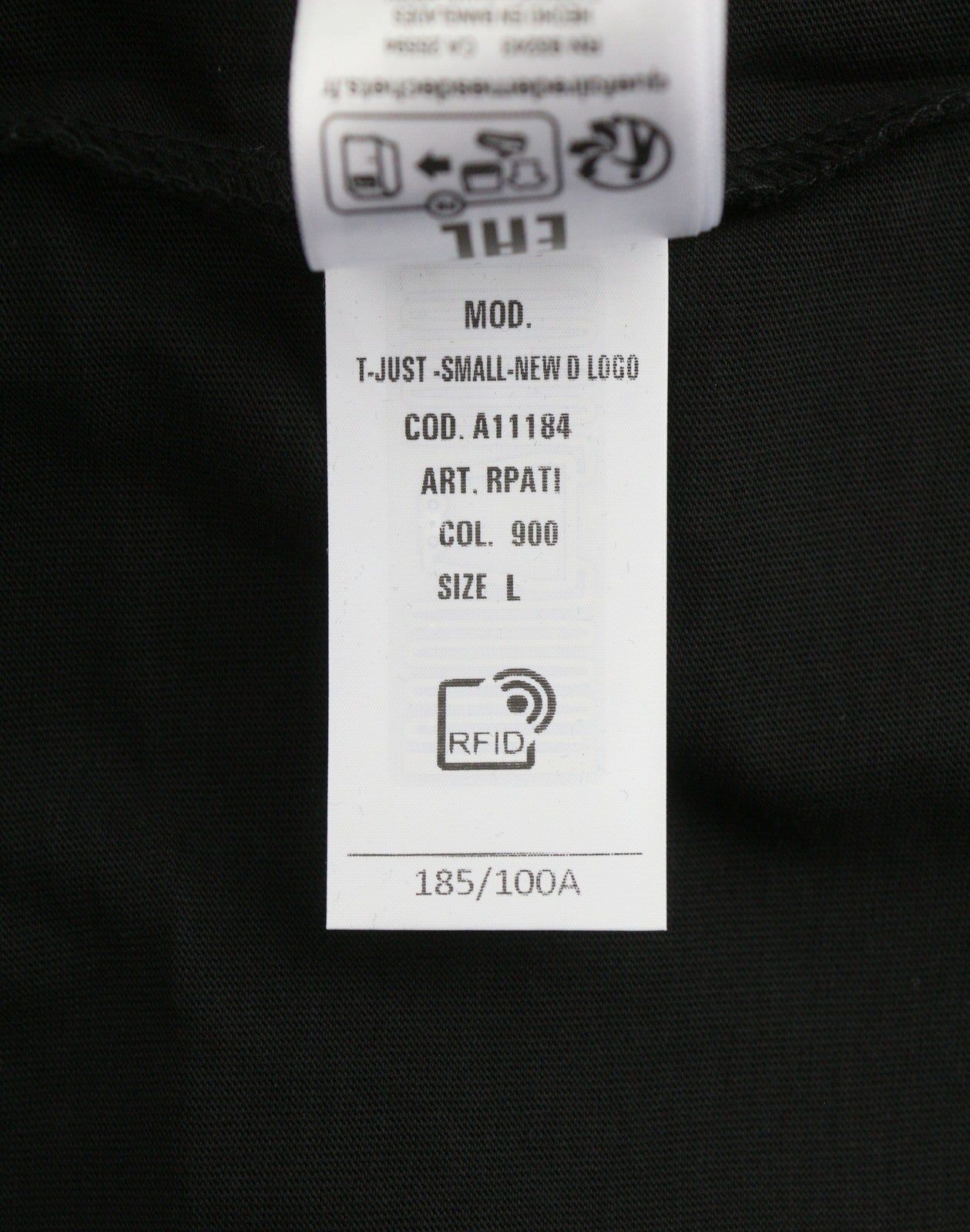 Diesel T-just-small-new D Logo Men T-shirtblack Cotton Tricot Short Sleeve