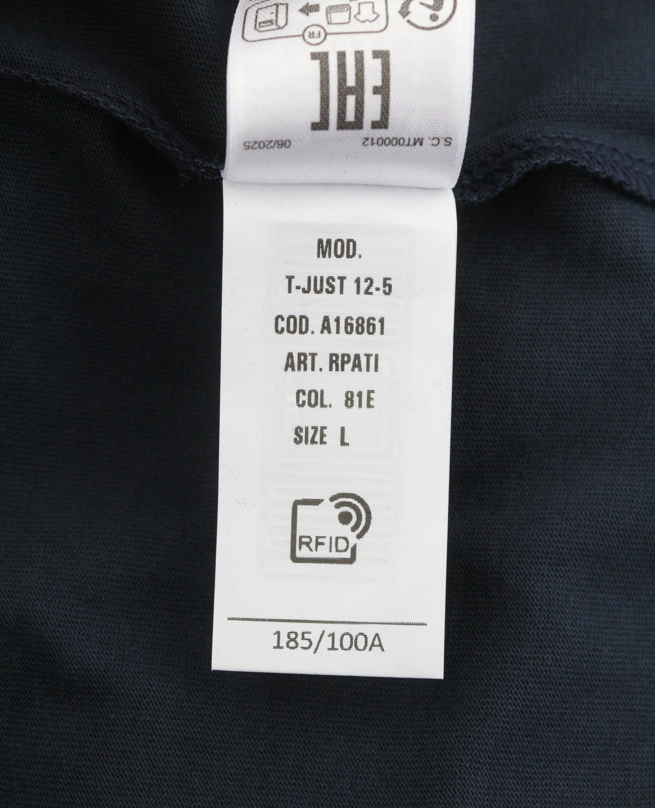 Diesel T-just 12-5 Men T-shirtdark Blue Cotton Tricot Short Sleeve