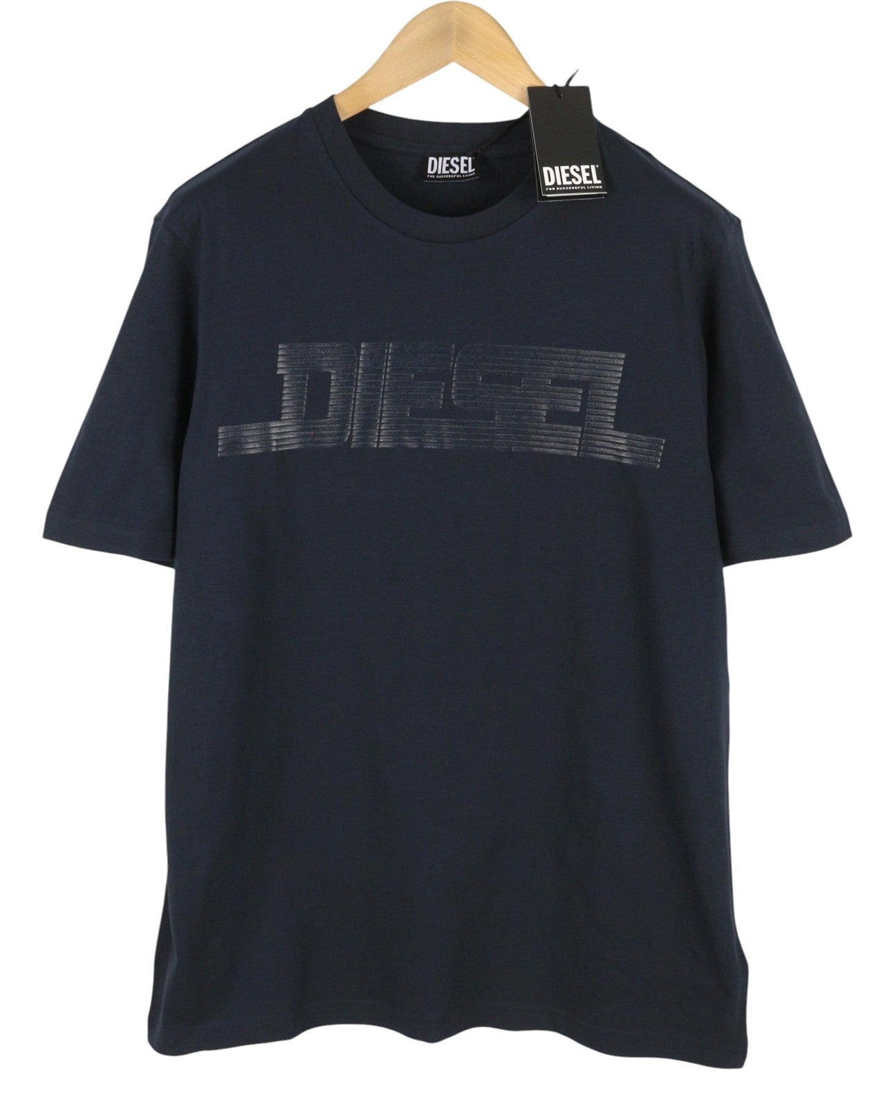 Diesel T-just 12-5 Мъжка тениска 2xl Тъмносиньо памучно трико с къс ръкав