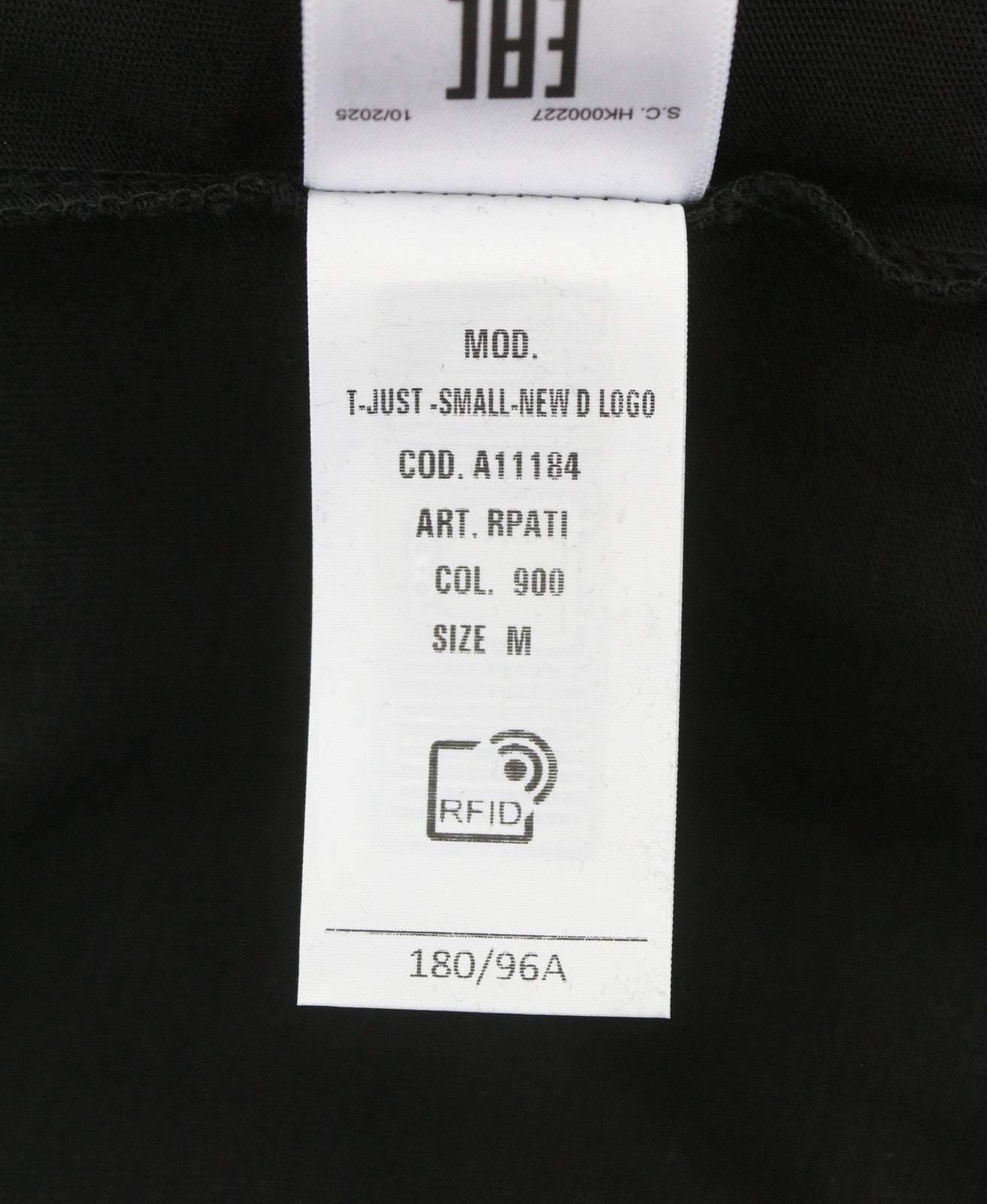 Diesel T-just-small-new D Logo Men T-shirtblack Cotton Tricot Short Sleeve