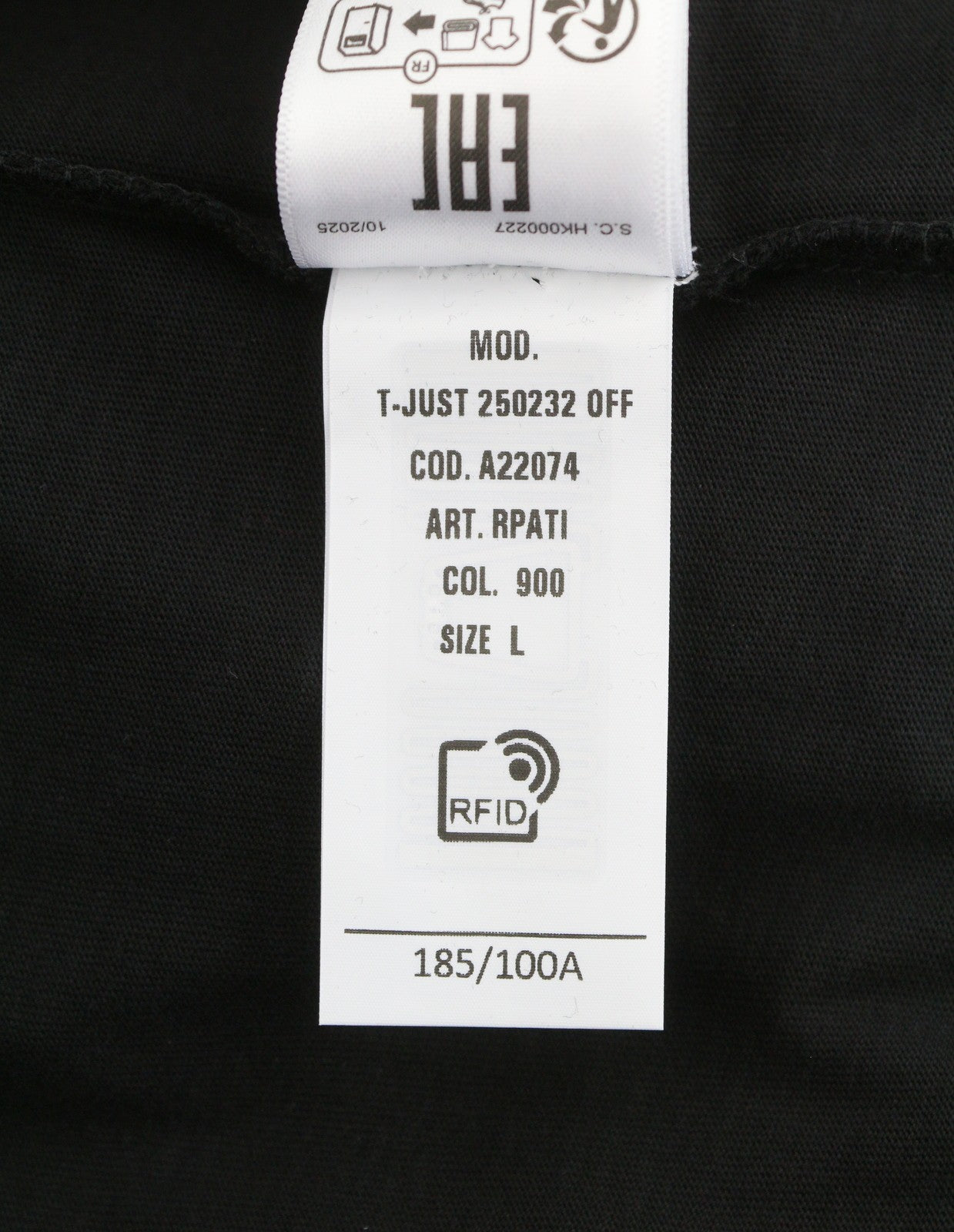 Diesel T-just 250232 Off Men T-shirtblack Cotton Tricot Short Sleeve