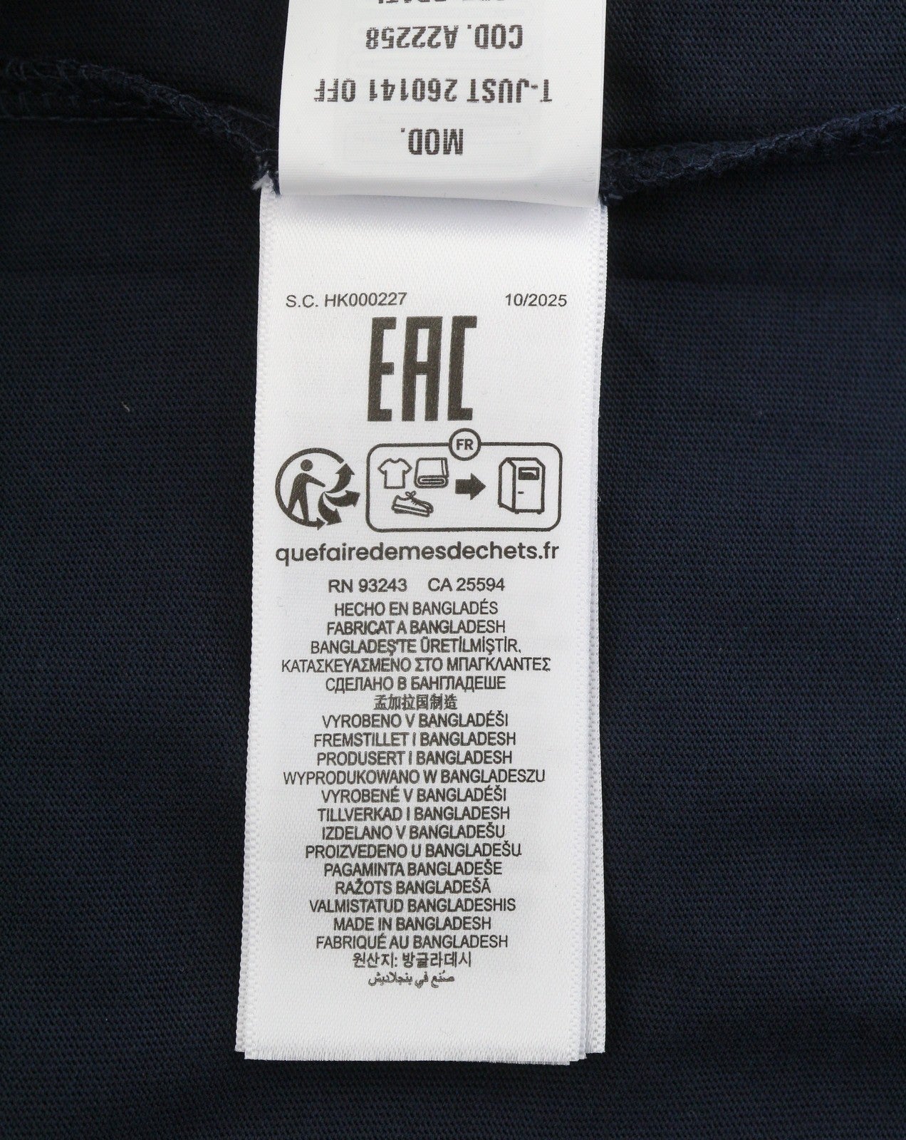 Diesel T-just 260141 Off Men T-shirtdark Blue Cotton Tricot Short Sleeve