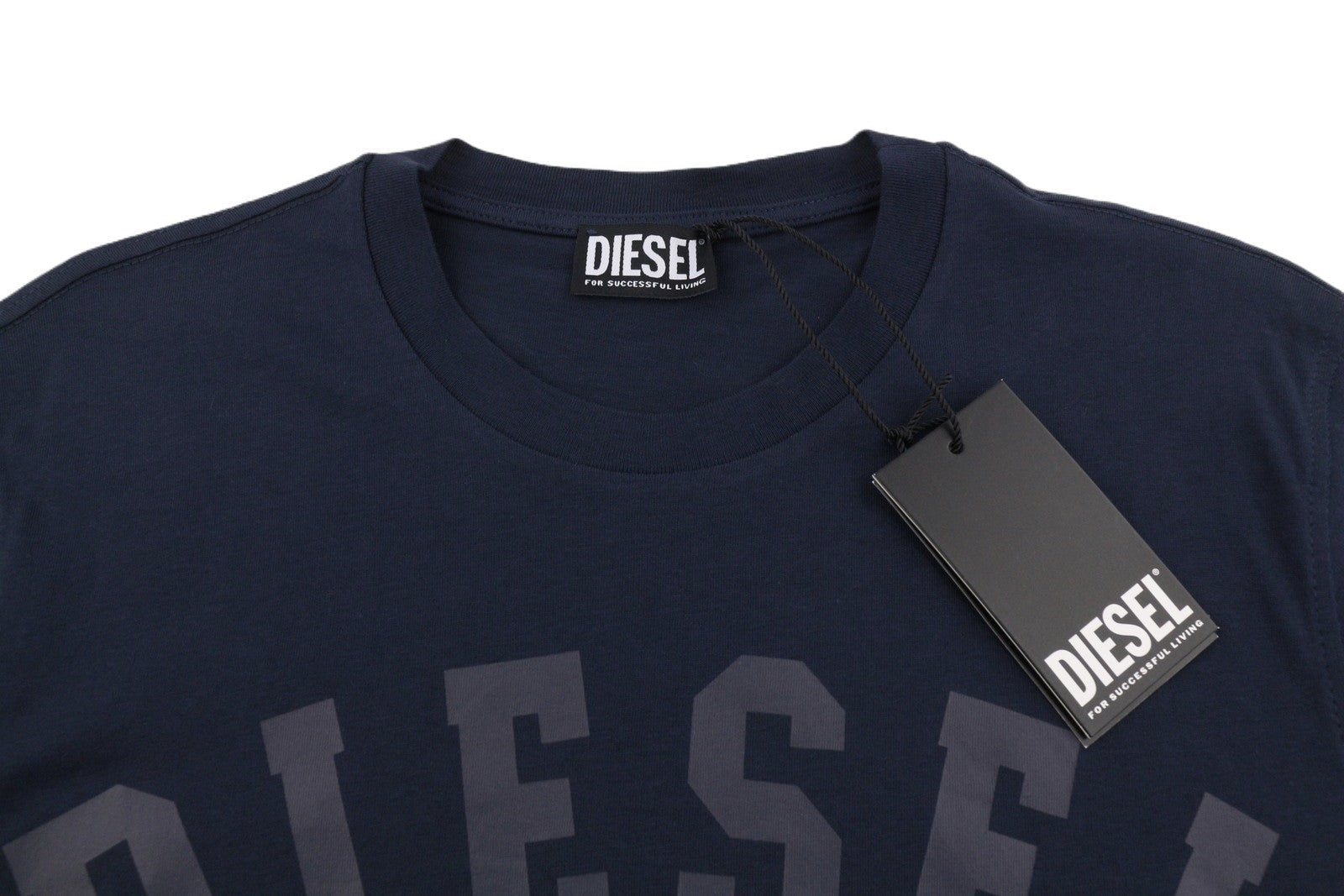 Diesel T-just 260141 Off Men T-shirt 2xl Dark Blue Cotton Tricot Short Sleeve