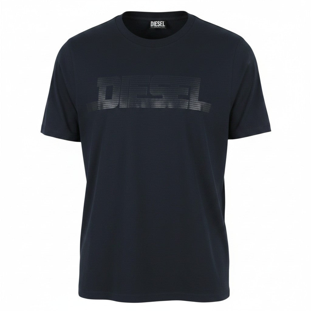 Diesel T-just 12-5 Men T-shirtdark Blue Cotton Tricot Short Sleeve