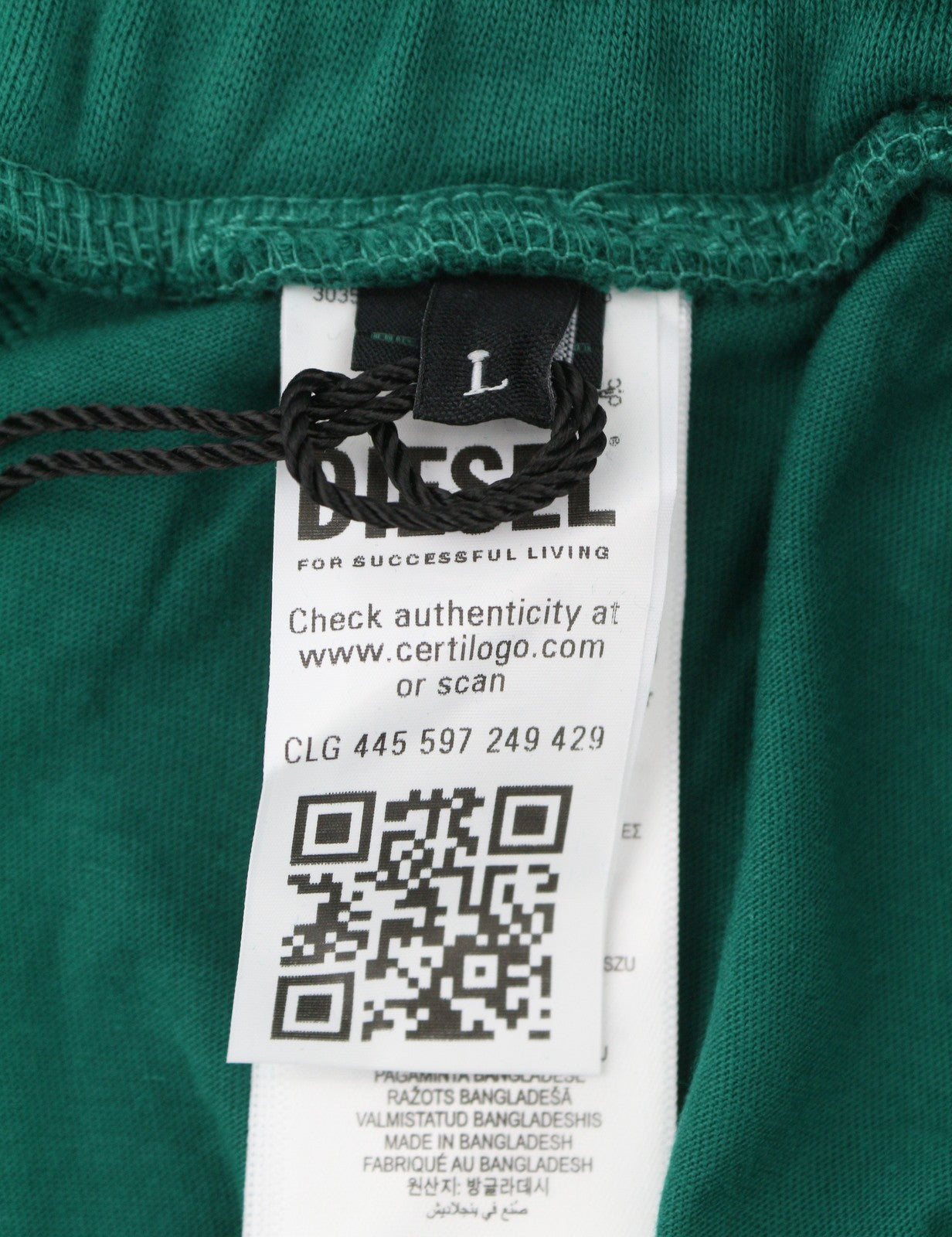 Diesel P-tary New D Logo Men Trousersgreen Drawstring Waist Sweatpants