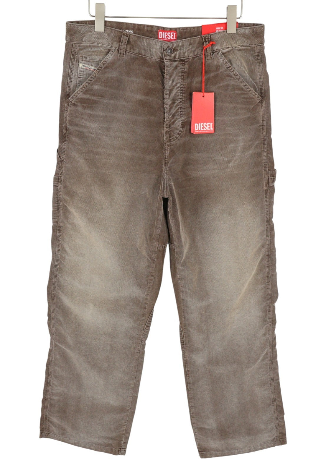 Diesel D-livery 068jf Men Trousersloose Straight Leg Corduroy Rrp275