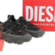 Diesel S-prototype P1 Men Sneakers Eu42 Black Low Top Lace Up Rrp350