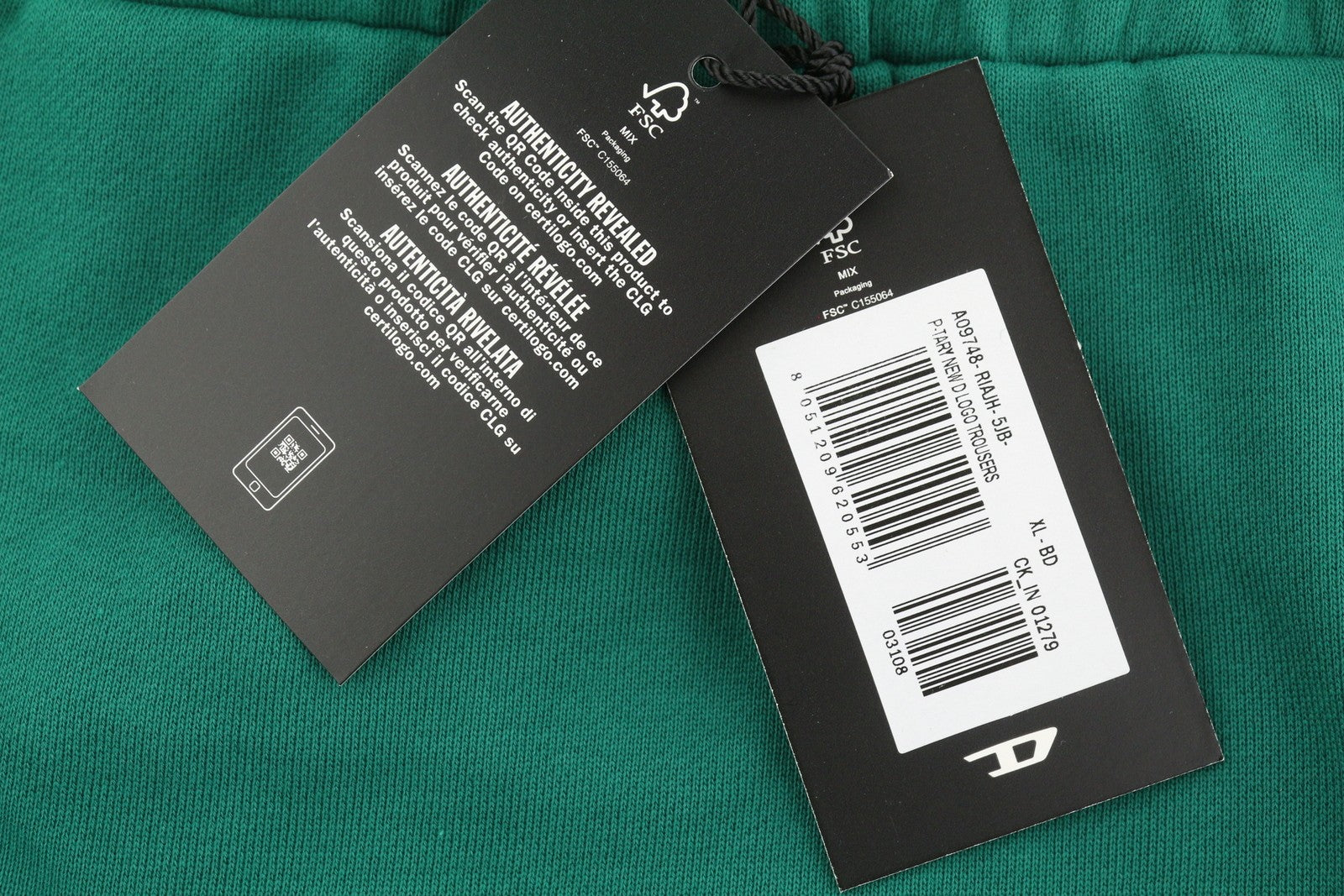 Diesel P-tary New D Logo Men Trousersgreen Drawstring Waist Sweatpants