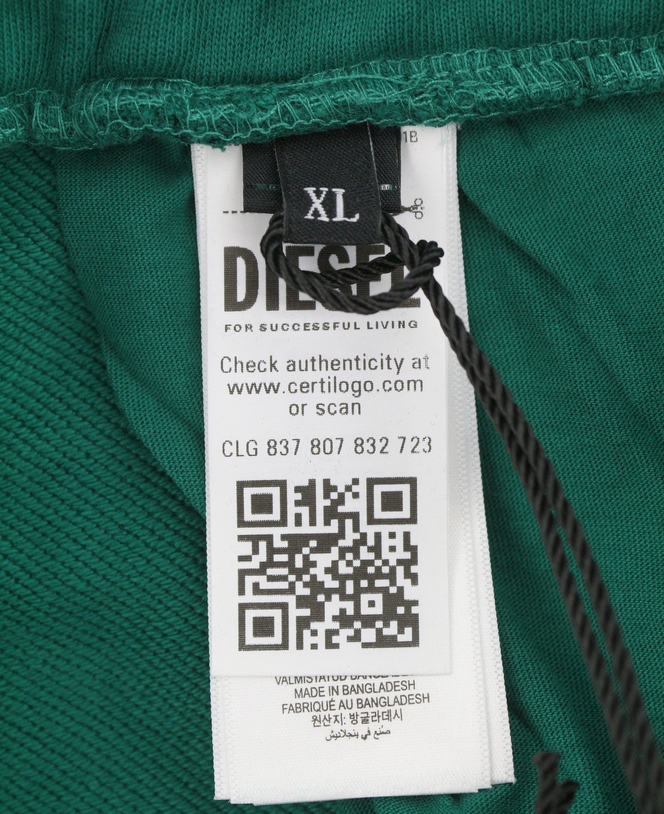 Diesel P-tary New D Logo Men Trousersgreen Drawstring Waist Sweatpants