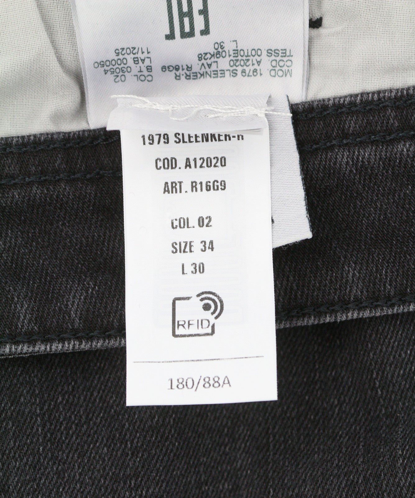 Diesel Sleenker-r R16g9 Men Jeansblack Whiskers Faded Skinny Rrp150