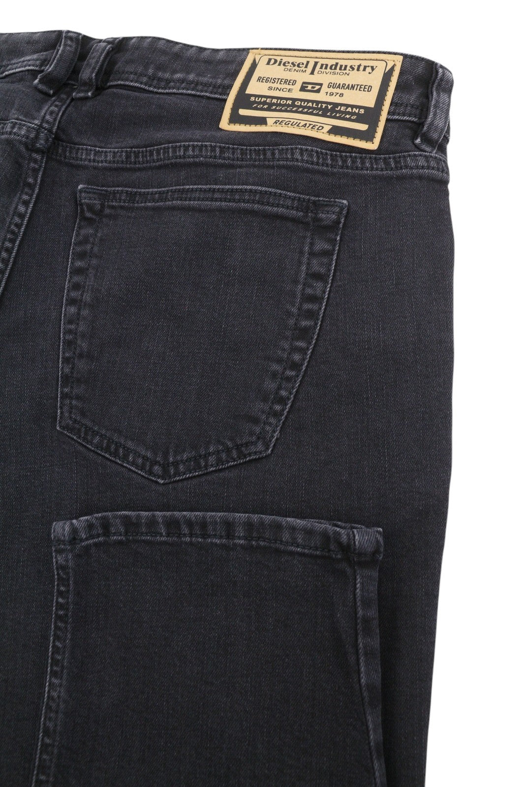 Diesel Sleenker-r R16g9 Men Jeansblack Whiskers Faded Skinny Rrp150