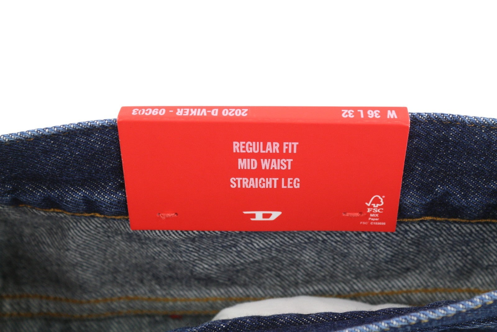 Diesel 2020 D-viker 09c03 Men Jeansblue Faded Regular Straight Rrp160
