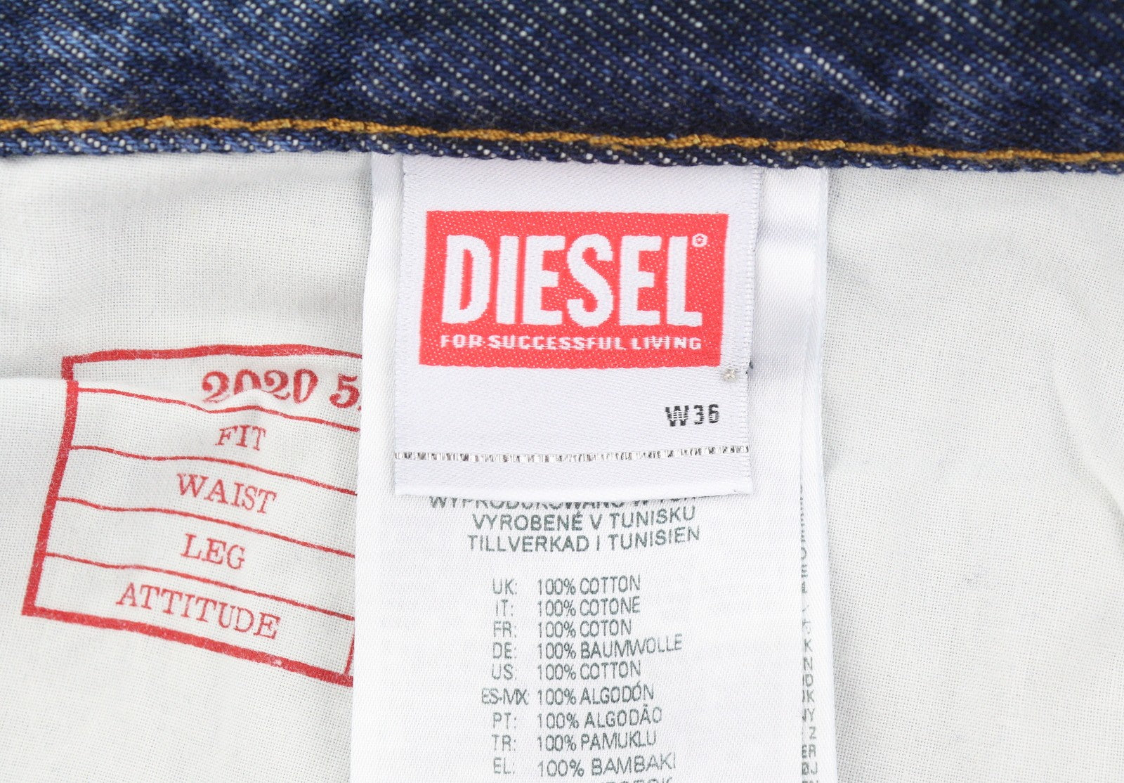 Diesel 2020 D-viker 09c03 Men Jeansblue Faded Regular Straight Rrp160