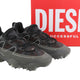 Diesel S-prototype P1 Men Sneakers Eu43 Black Low Top Lace Up Rrp350