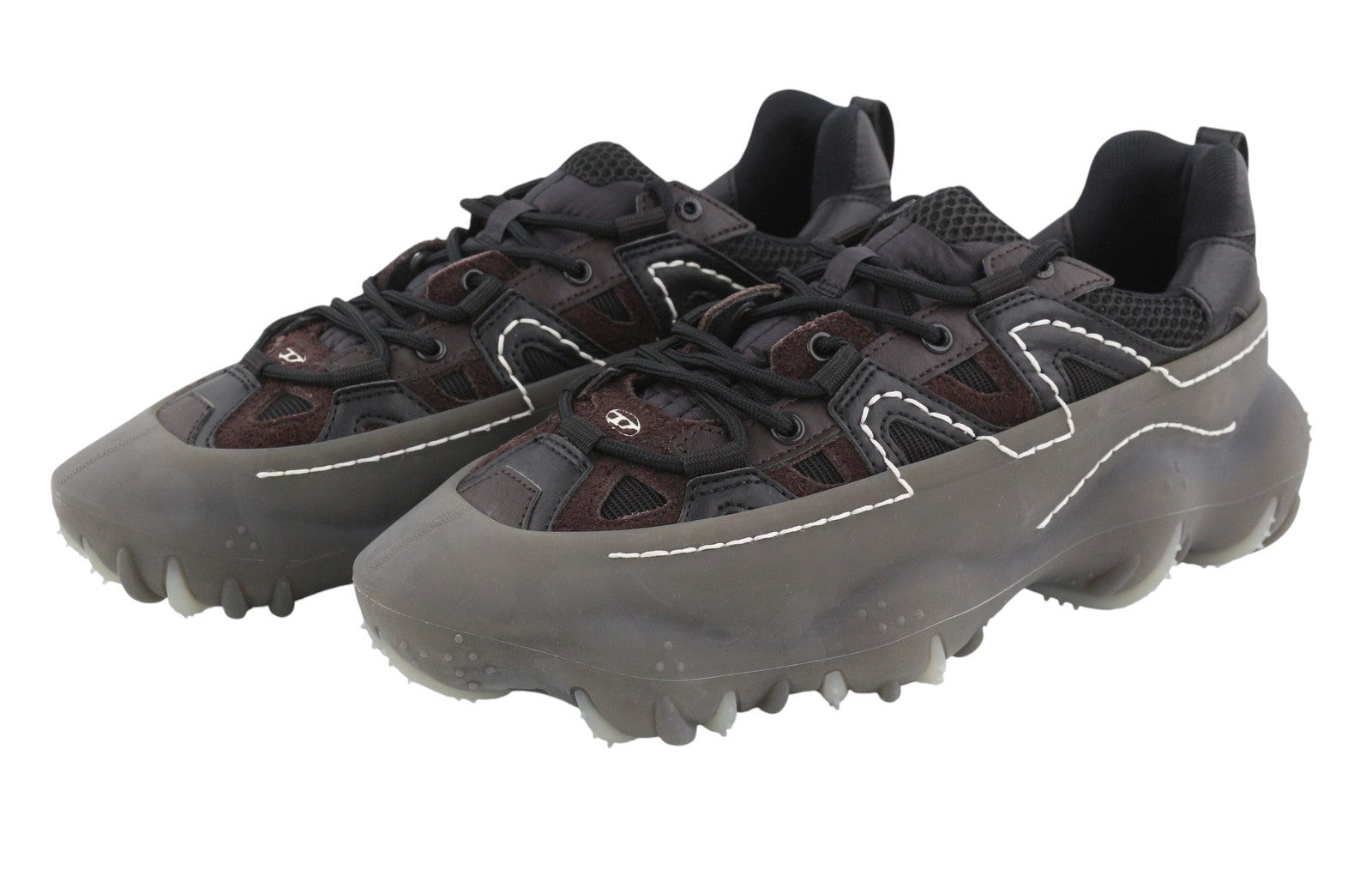 Diesel S-prototype P1 Men Sneakers Eu45 Black Low Top Lace Up Rrp350