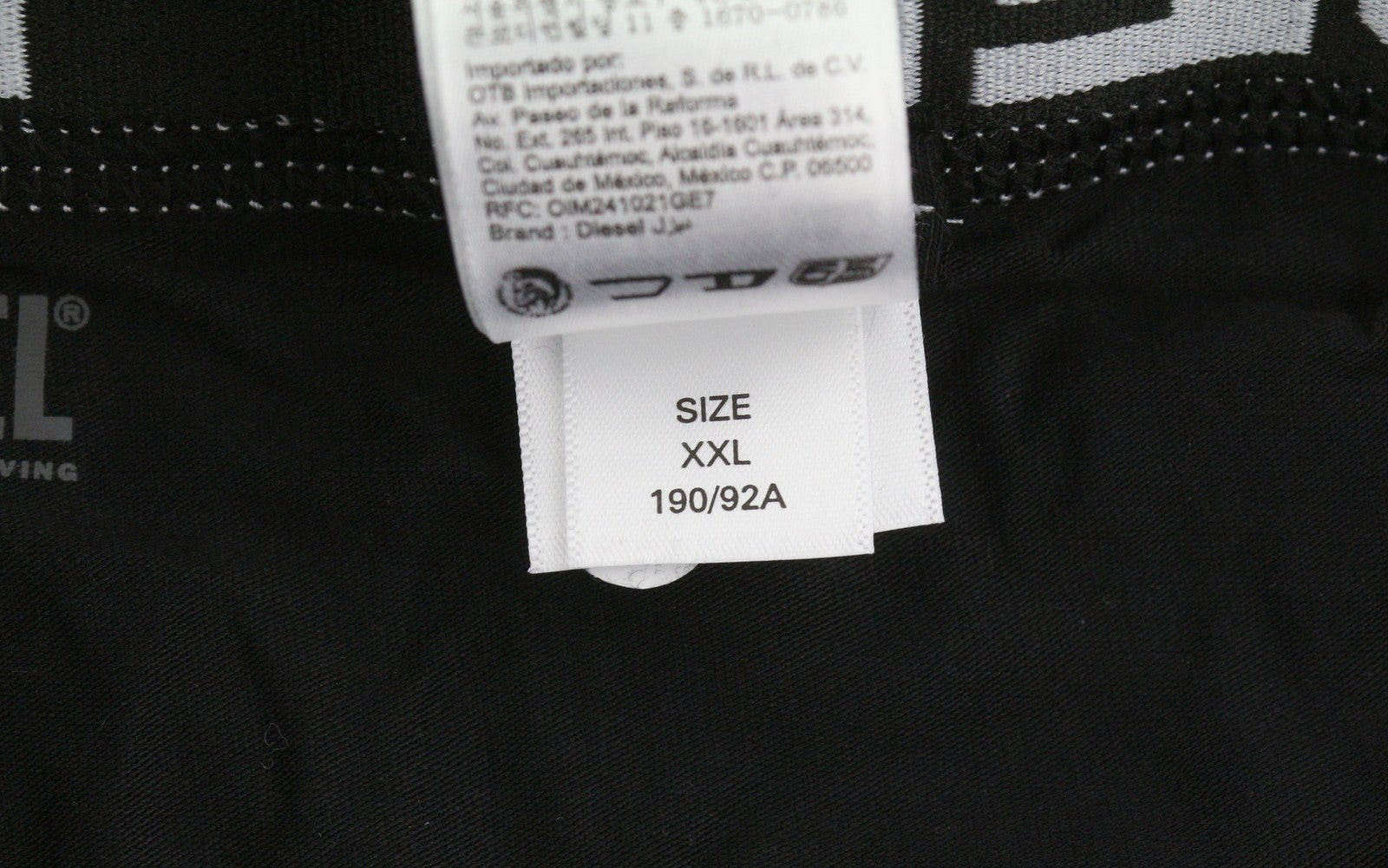 Diesel Umbx-shawnthreepack-out Men Underwear 2xl Black & White Boxers 3pc