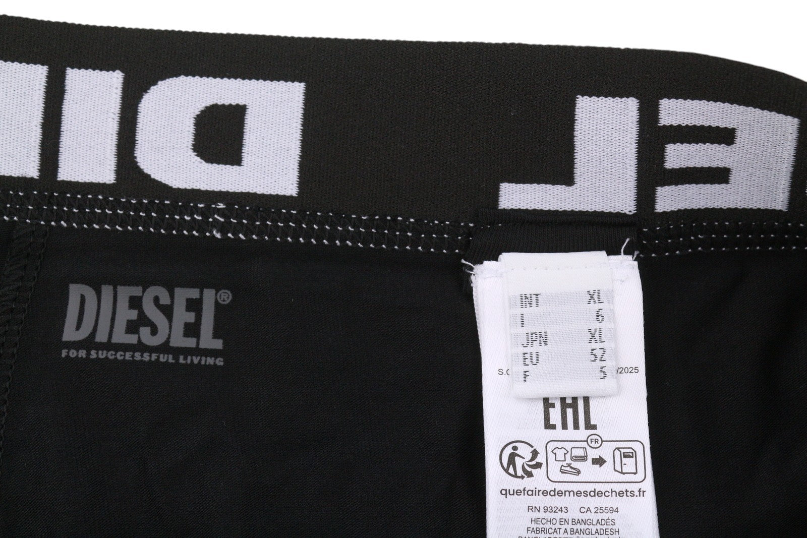 Diesel Umbx-shawnthreepack-out Men Underwearblack & White Boxers 3pc