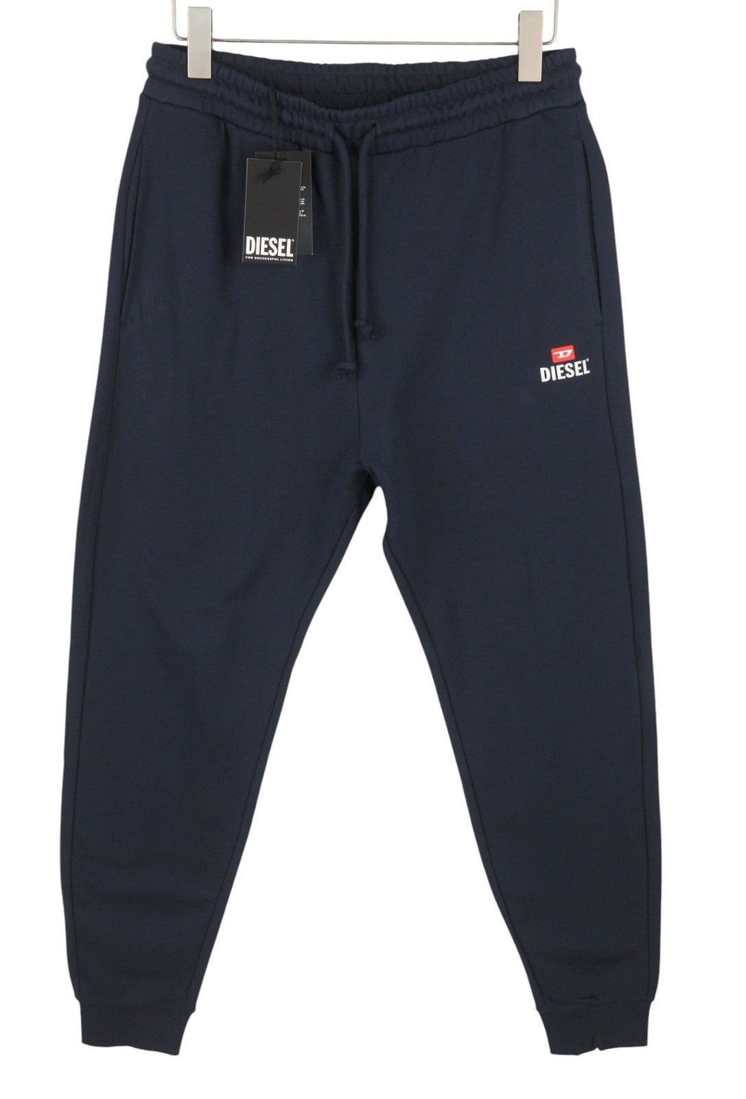 Diesel P-tary New D Logo Men Trousersdark Blue Drawstring Waist Sweatpants
