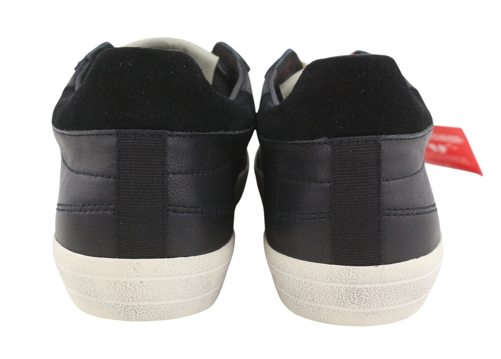 Diesel S-leroji Low Men Sneakers Eu43 Black Leather Low Top Lace Up Rrp225