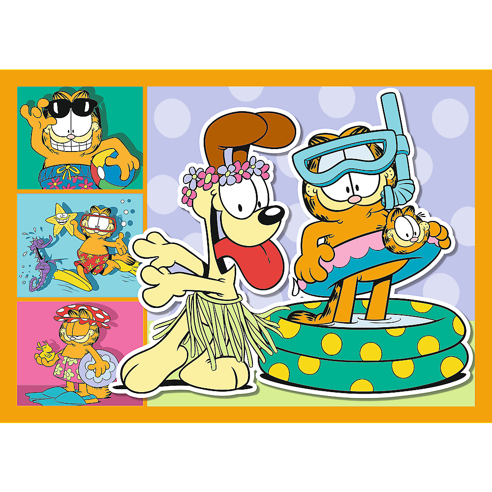 Pussel 4-i-1 – Garfield Loves Lasagne – Trefl 34673