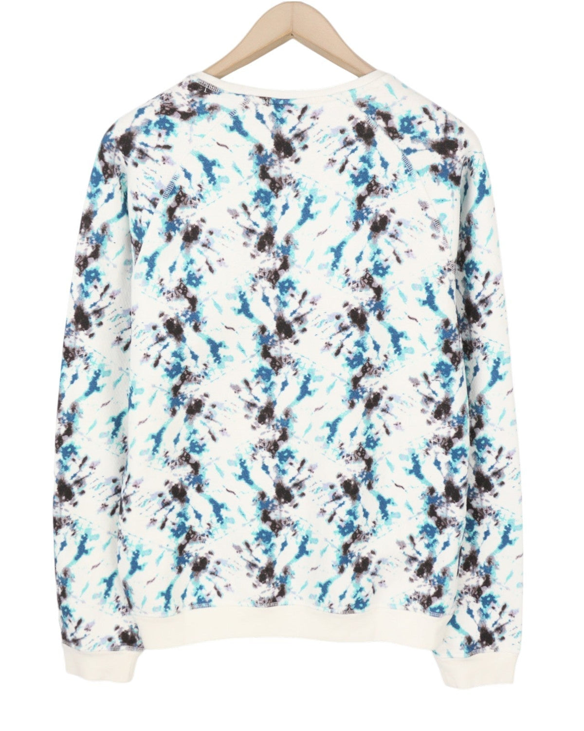 Scotch & Soda Sweat-shirt blanc à motif ras du cou pour homme