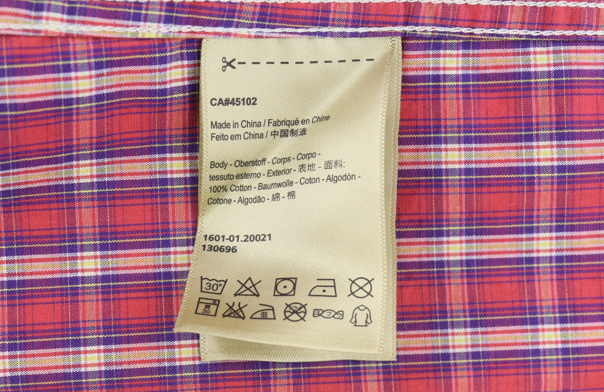 Scotch & Soda Chemise décontractée à carreaux rouges pour hommes, boutonnée, col écarté