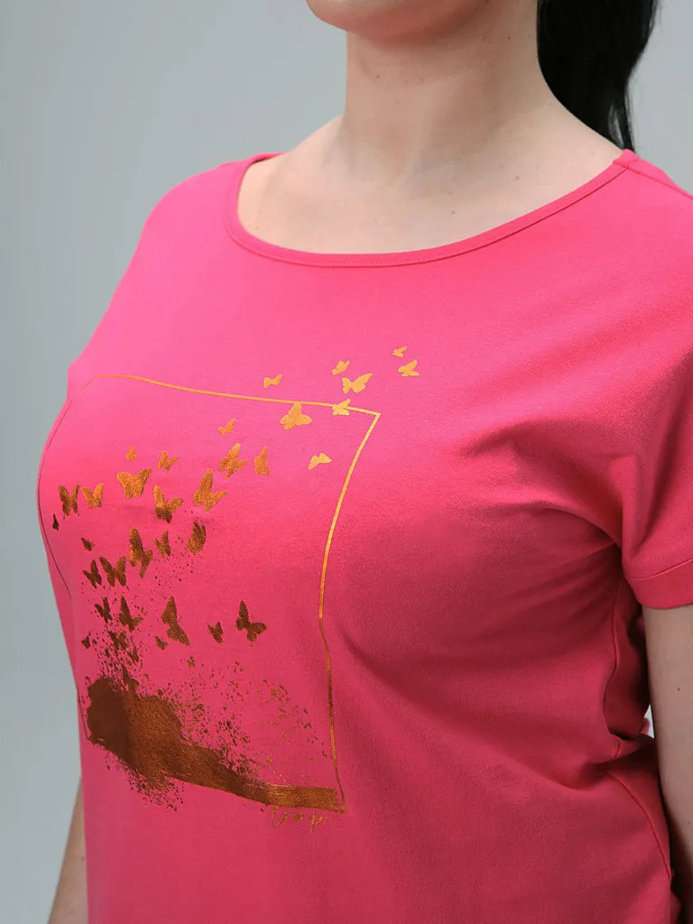 Dame T-shirt Loap Bazala Pnk Pink