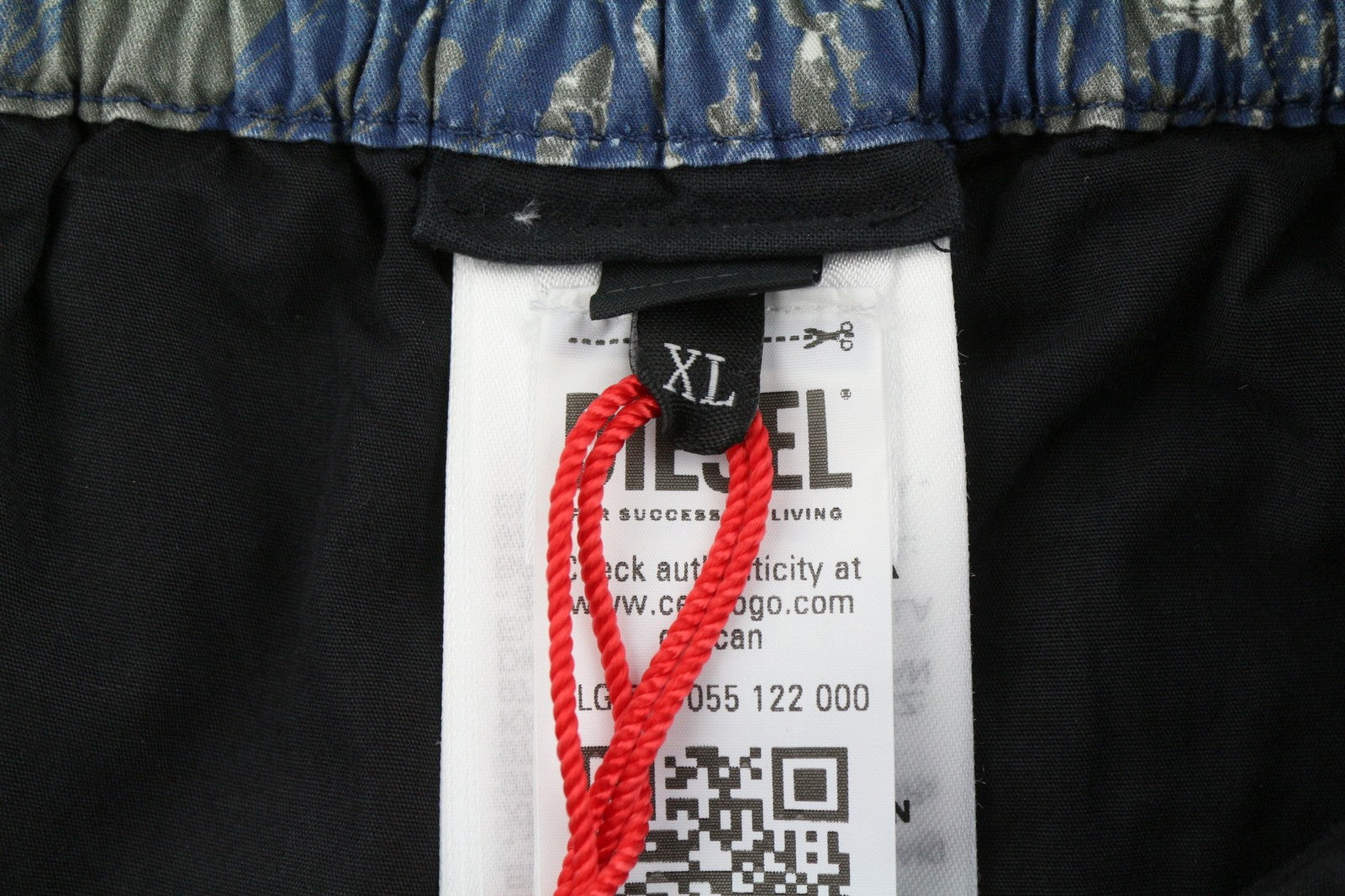 Diesel P-opwik-c Men Shortsblue All-over Graphic Print Straight Rrp195