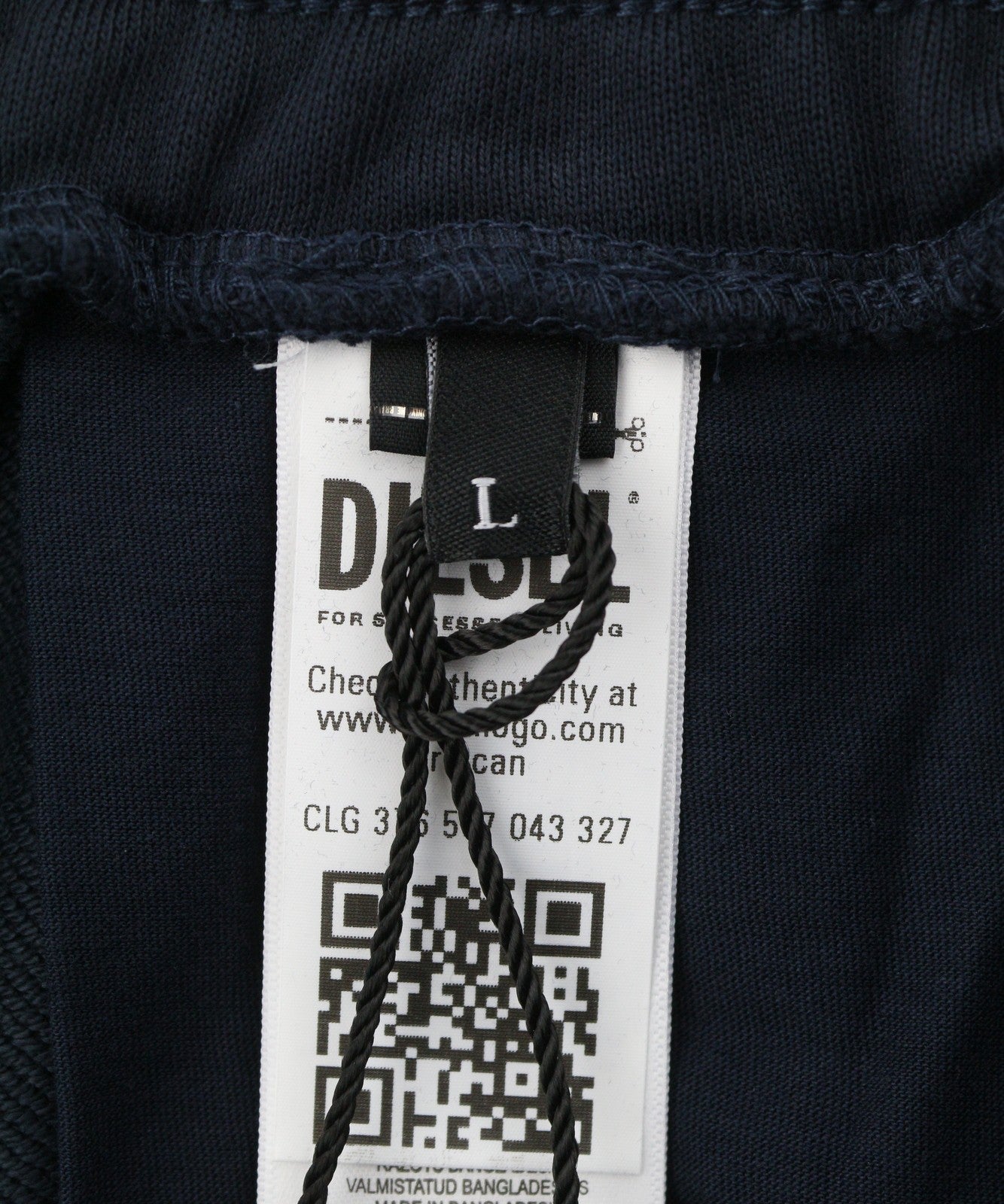 Diesel P-crow Off Men Shortsdark Blue Relaxed Fit Elastic Waistband
