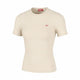 Diesel Jp-t-ribber-round-d Women T-shirtbeige Washed Japan Fitted Rrp150