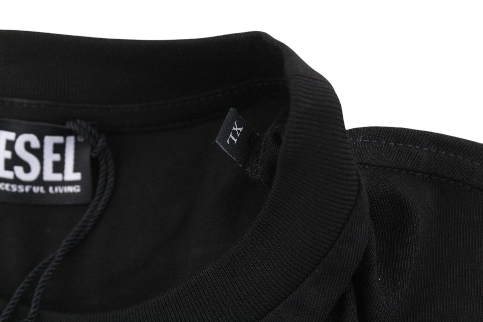 Diesel T-just 12-5 Men T-shirtblack Cotton Tricot Crew Neck Short Sleeve