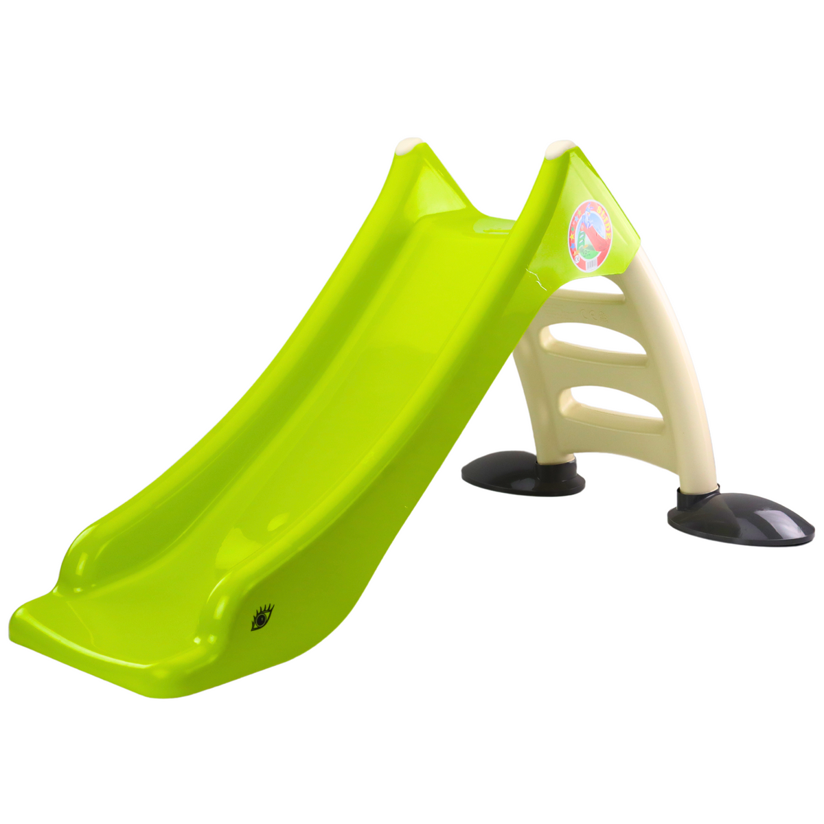 Toboggan de jardin pour enfants, échelle 3 marches Lime 130cm 424