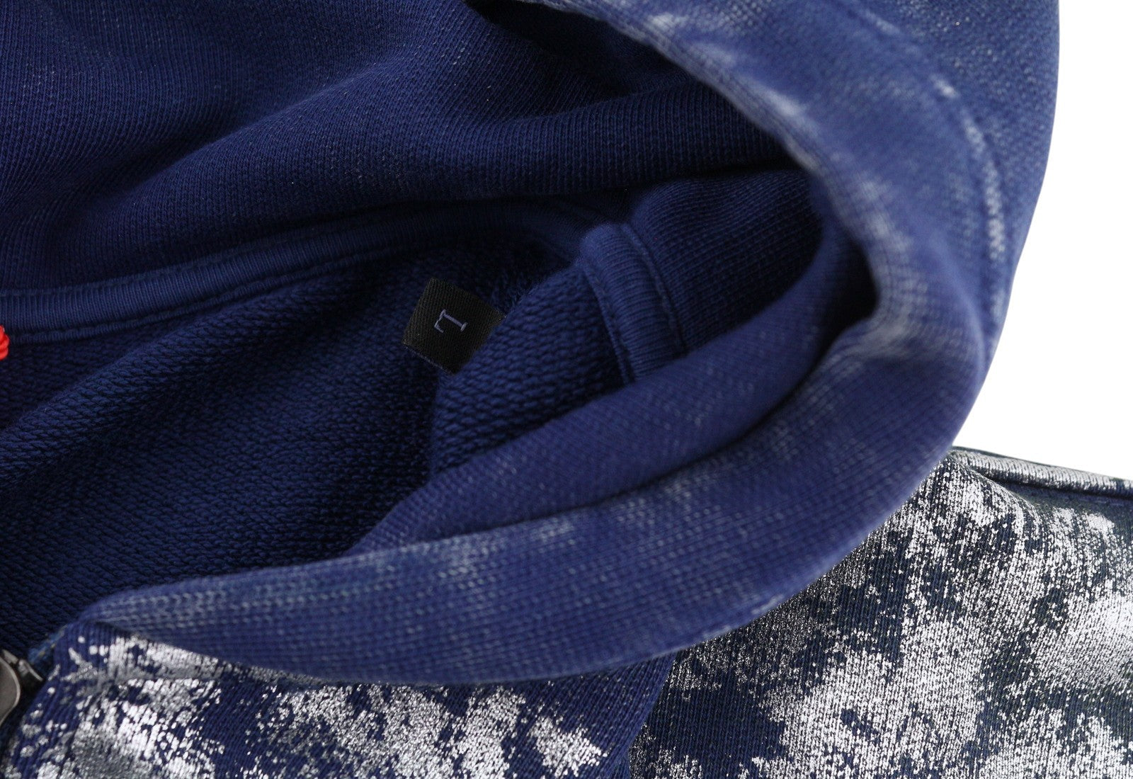 Diesel S-loxty-zip Men Hoodieblue All-over Graphic Print Full Zip Rrp350