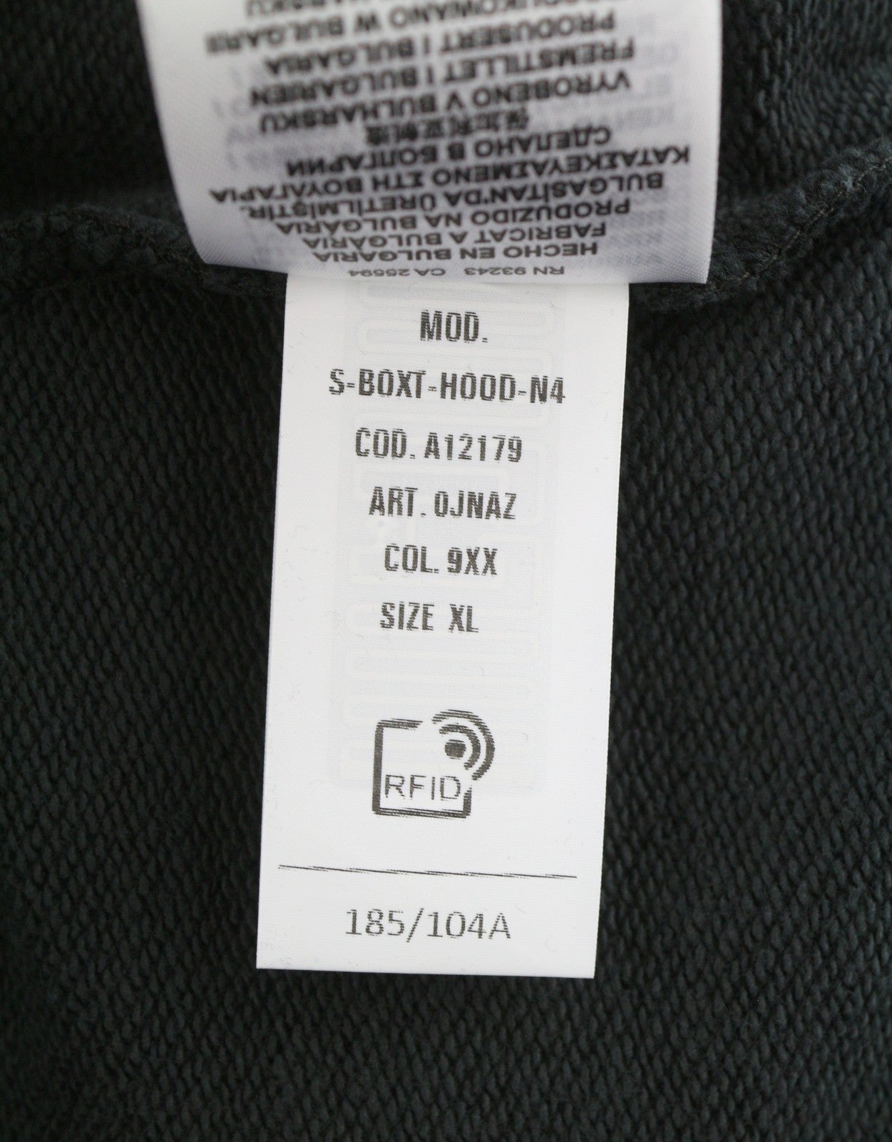 Diesel S-boxt-hood-n4 Men Hoodiedark Grey Oversized Distress Pull On Rrp195
