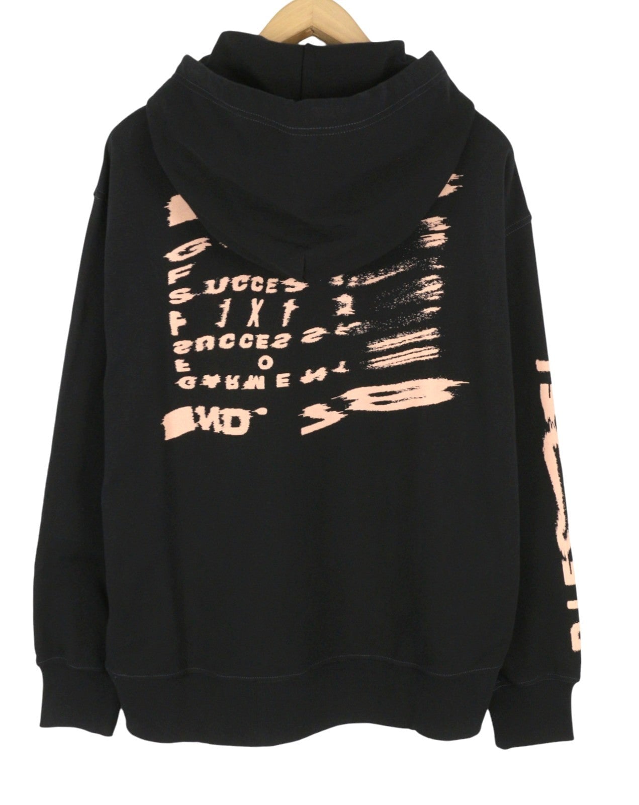 Diesel S-macs-hood-g7 Men Hoodieblack Patterned Kangaroo Pocket Rrp175