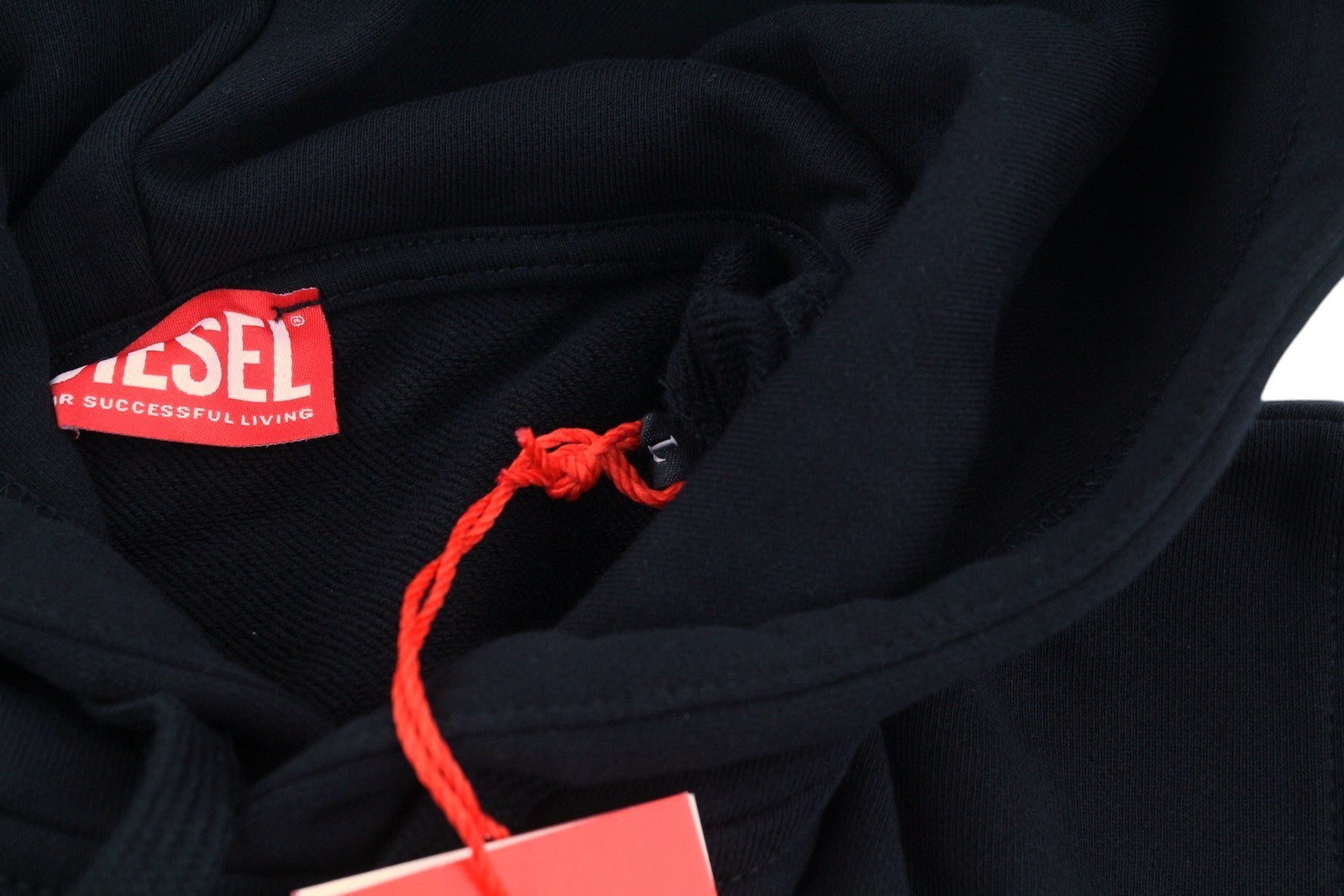 Diesel S-ginn-hood-d Men Hoodieblack Kangaroo Pocket Pull On Rrp175