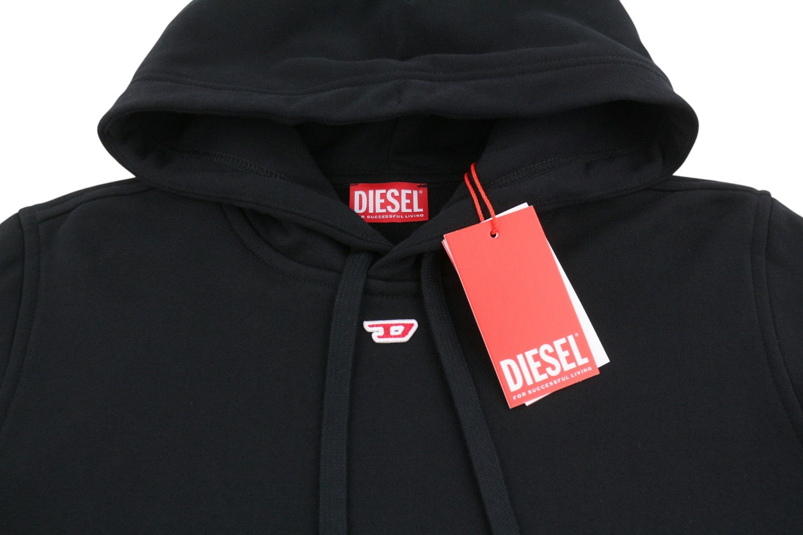 Diesel S-ginn-hood-d Men Hoodieblack Kangaroo Pocket Pull On Rrp175