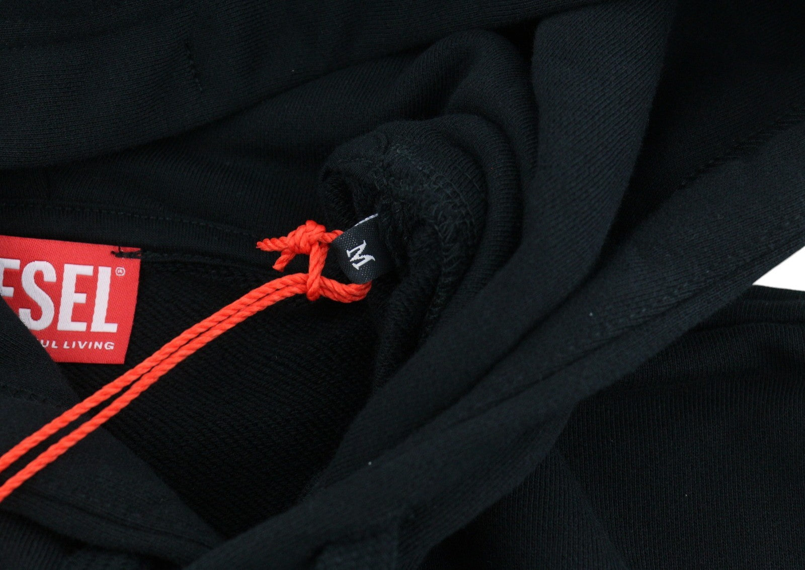Diesel S-ginn-hood-d Men Hoodieblack Kangaroo Pocket Pull On Rrp175