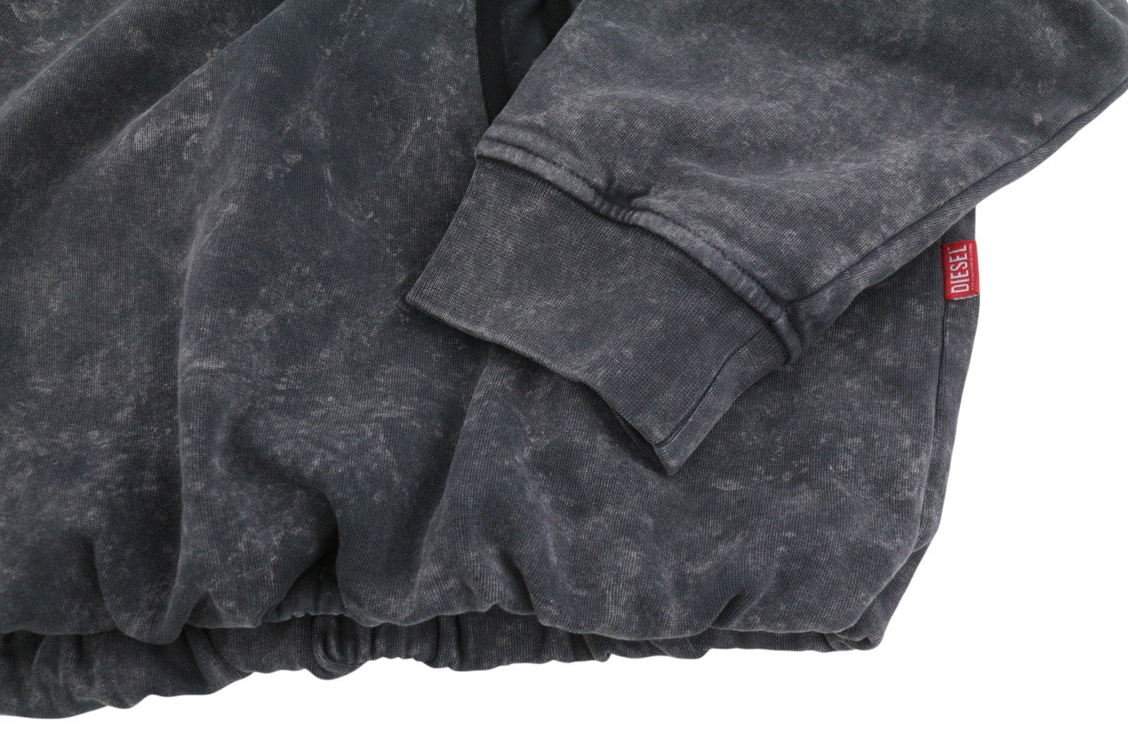 Diesel S-boxstic-hood Men Hoodiegrey Acid Washed Oversized Unisex Rrp295