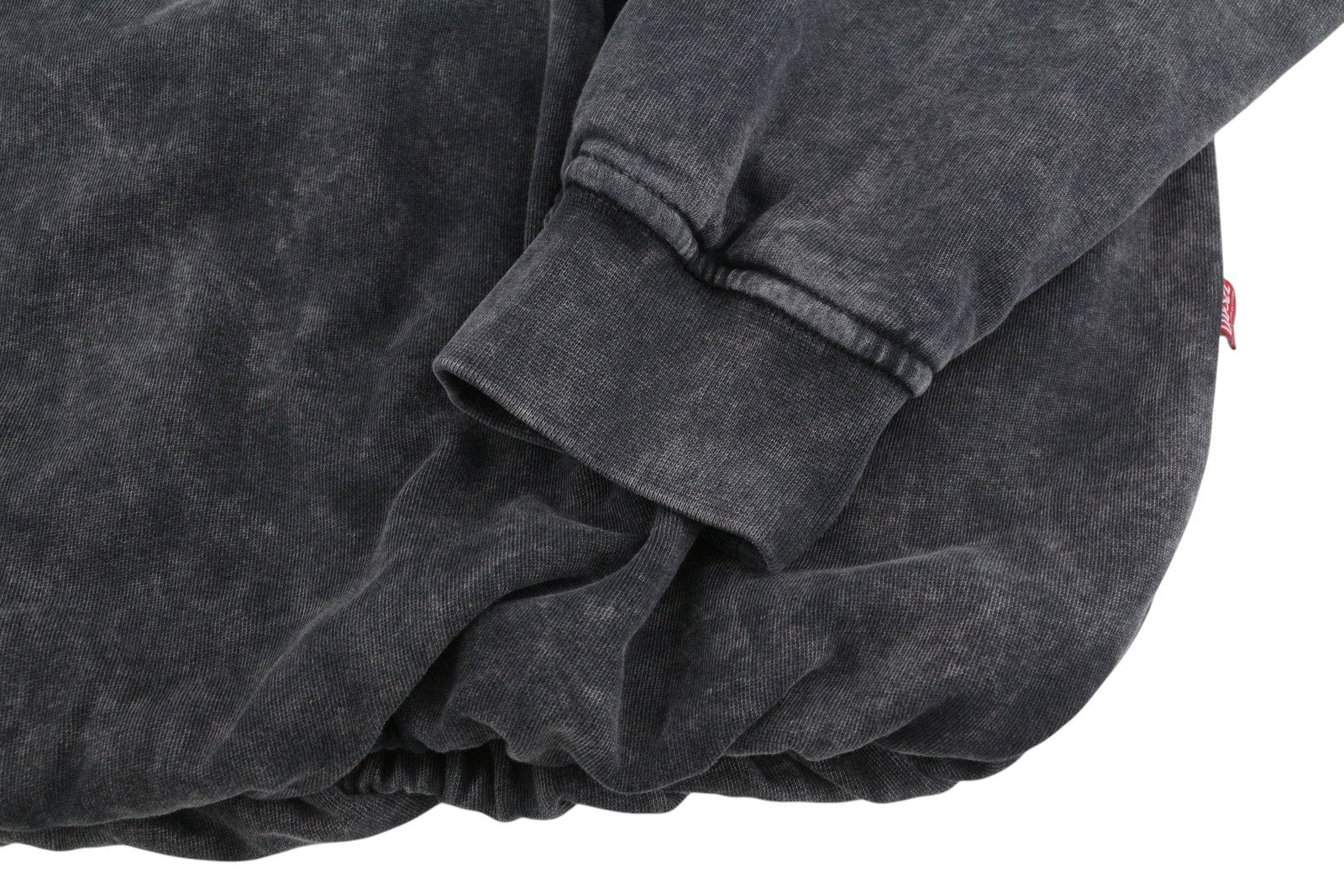 Diesel S-boxstic-hood Men Hoodiegrey Acid Washed Oversized Unisex Rrp295