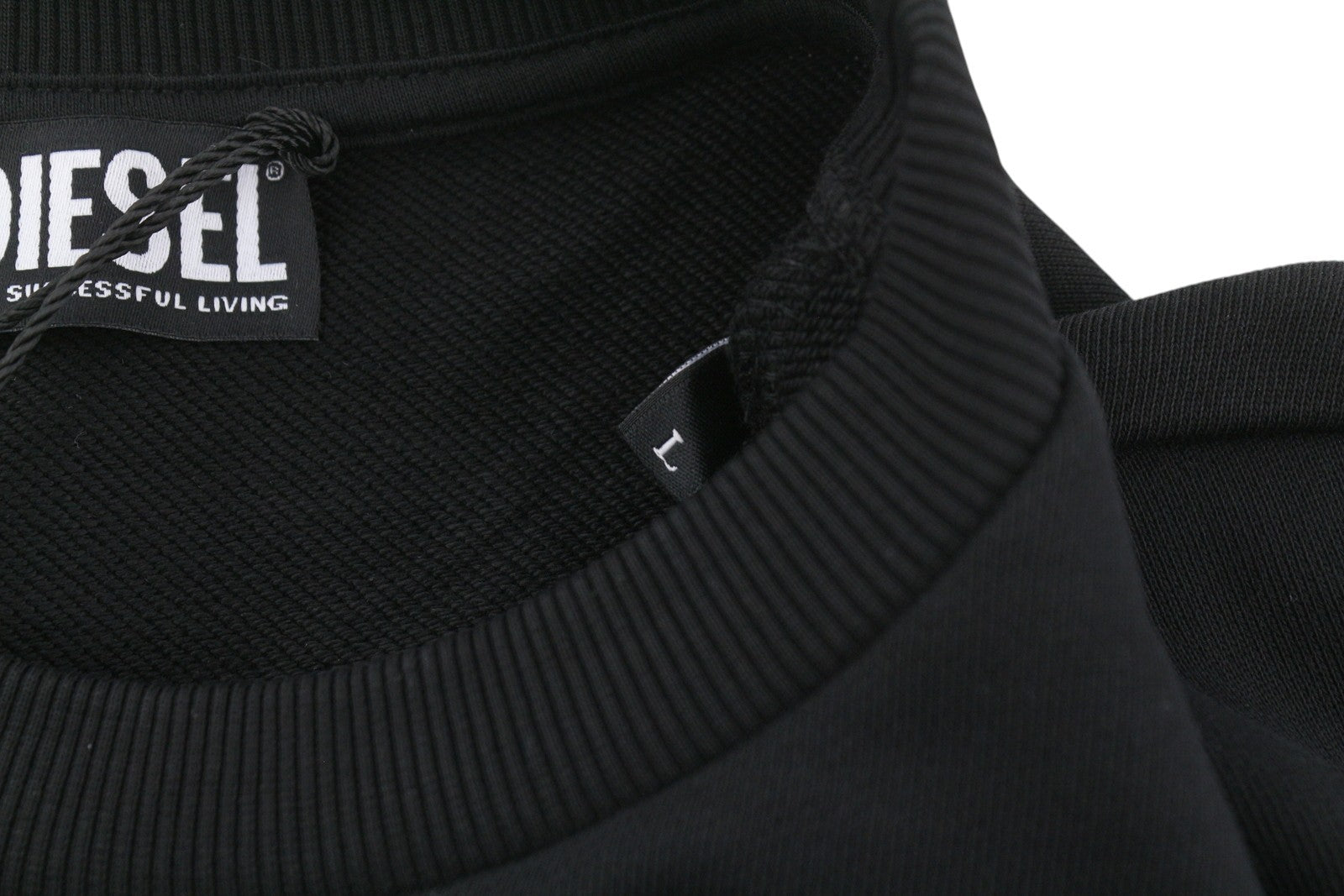 Diesel S-gir 250238 Off Men Sweatshirtblack Crew Neck Pull On Rrp125