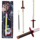 Katana Sword Anime Ballpoint Pen Metal Black Ink Replaceable Refill White And Yellow