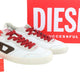 Diesel S-leroji Low Men Sneakers Eu42.5 Grey Leather Almond Toe Rrp225