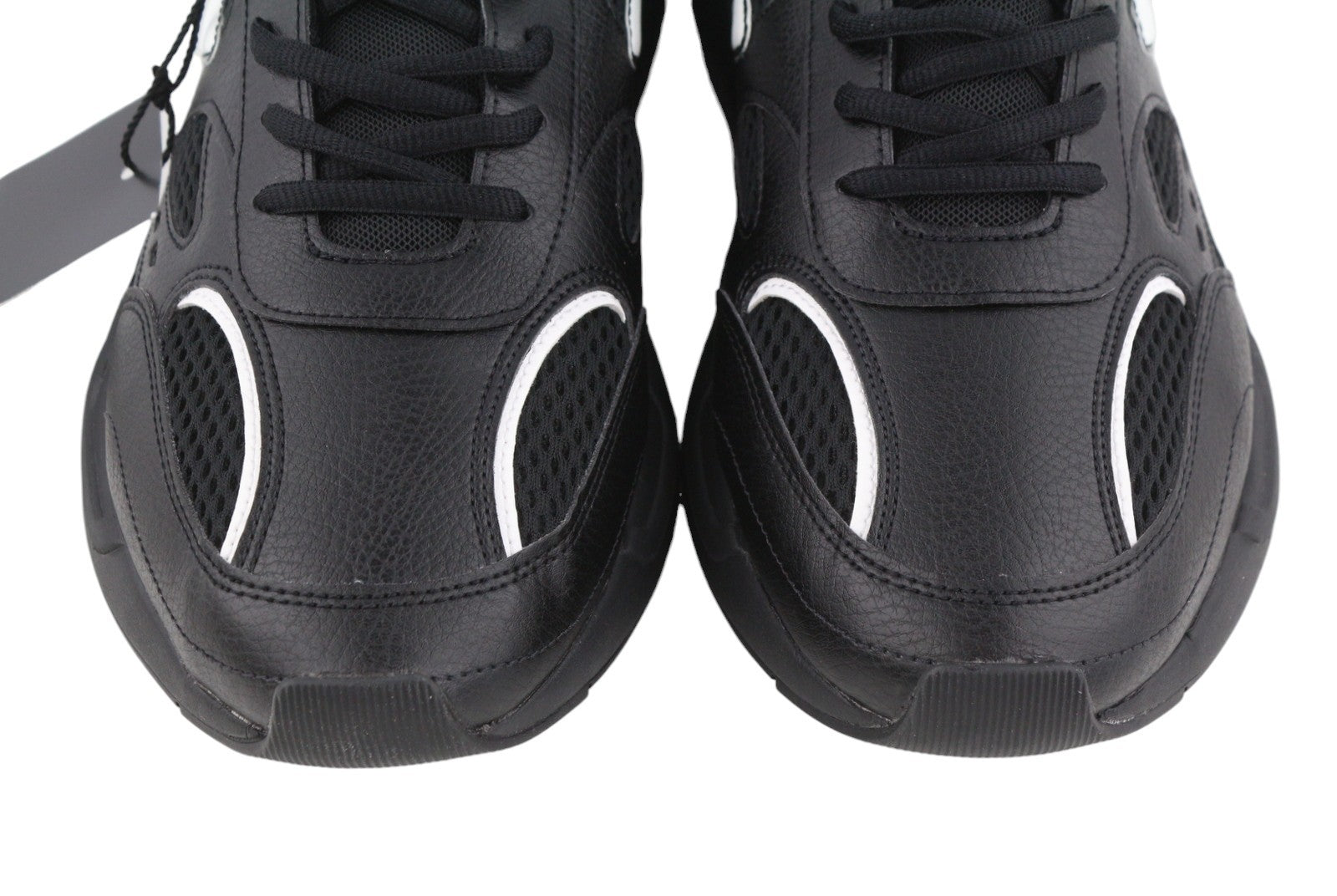 Diesel S-serendipity Sport Men Sneakers Eu46 Black Almond Toe Low Top Rrp160