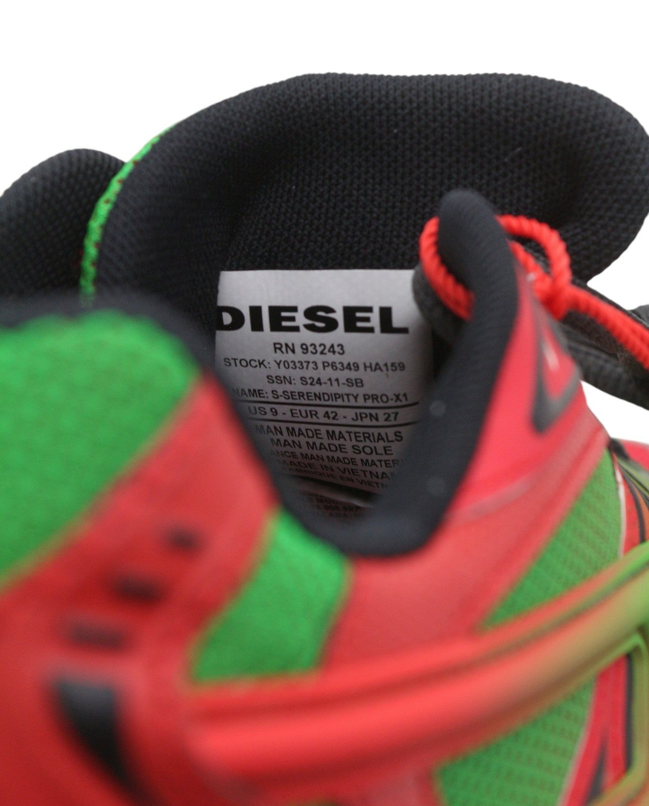 Diesel S-serendipity Pro-x1 Men Sneakers Eu42 Colourful Panelled Low Rrp275